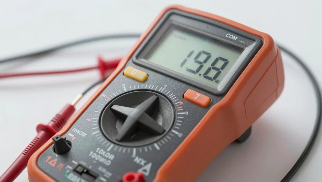 Messung mit dem Multimeter bei einer Elektroprüfung