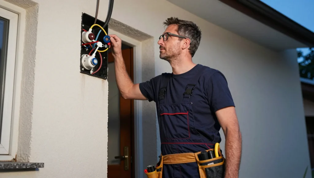 Elektro-Notdienst im nächtlichen Einsatz