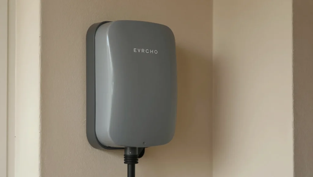 Nahaufnahme der Anschlüsse einer Wallbox